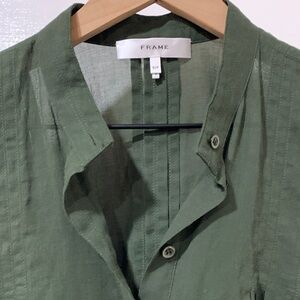 Frame Denim Women's Green Shirt Jacket